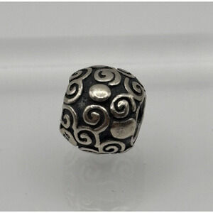Authentic Pandora‎ Sterling Silver SWIRLS AND DOTS Charm #790161 Retired